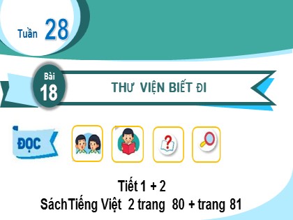 Bài giảng Tiếng Việt Lớp 2 (Kết nối tri thức với cuộc sống) - Tuần 28 - Bài 18: Thư viện biết đi (Tiết 1+2)