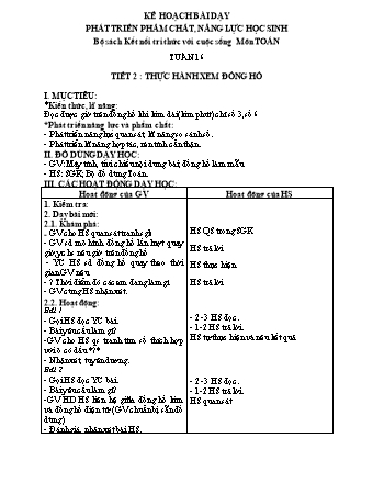 Giáo án Toán học 2 (Kết nối tri thức) - Tuần 16