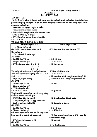 Giáo án Toán học 2 (Kết nối tri thức) - Tuần 23