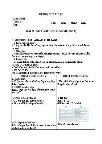 Kế hoạch bài dạy buổi 2 môn Tiếng Việt 2 (Kết nối tri thức) - Tuần 14