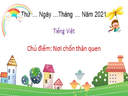 Bài giảng Tiếng Việt Lớp 2 sách Chân trời sáng tạo - Chủ điểm: Nơi chốn thân quen