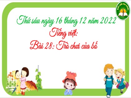 Bài giảng Tiếng Việt Lớp 2 sách Kết nối tri thức với cuộc sống - Bài 28: Trò chơi của bố - Tiết 5+6