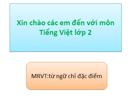 Bài giảng Tiếng Việt Lớp 2 sách Kết nối tri thức với cuộc sống - Bài 3: Từ chỉ đặc điểm