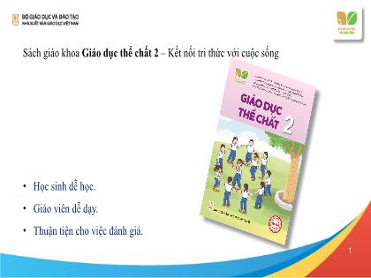 Bài giảng Giáo dục thể chất 2 (Kết nối tri thức) - Thiết kế giáo án dạy học (1 tiết)