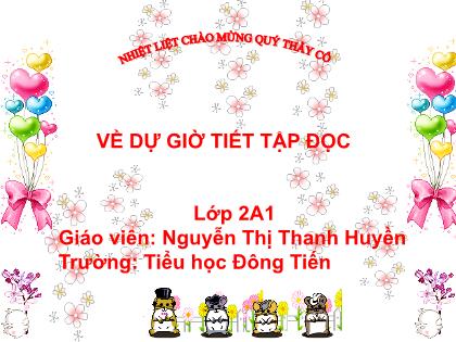 Bài giảng Tiếng Việt 2 - Tập đọc: Mẹ - Nguyễn Thị Thanh Huyền