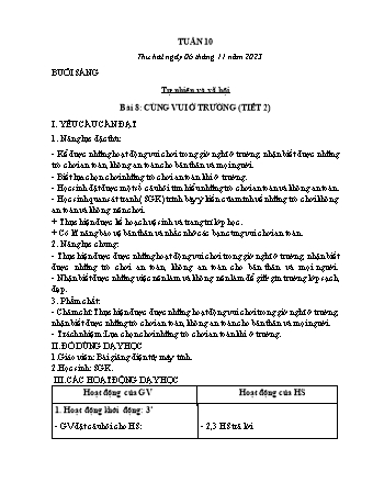 Kế hoạch bài dạy các môn Lớp 2 - Tuần 10 - Năm học 2023-2024 - Phan Trà Giang