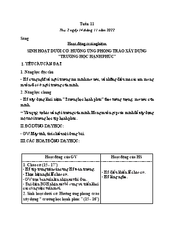 Kế hoạch bài dạy các môn Lớp 2 - Tuần 11 - Năm học 2022-2023 - Lê Thị Minh Hưng