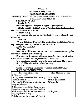 Kế hoạch bài dạy các môn Lớp 2 - Tuần 12 (Thứ 2, 3, 4) - Năm học 2023-2024 - Đinh Thị Mai