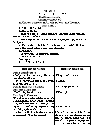 Kế hoạch bài dạy các môn Lớp 2 - Tuần 13 (Thứ 2, 3, 4) - Năm học 2023-2024 - Trần Thị Việt Hà