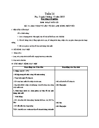Kế hoạch bài dạy các môn Lớp 2 - Tuần 14 - Năm học 2022-2023 - Lê Thị Minh Hưng