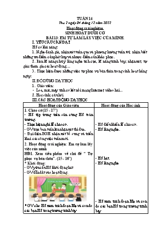 Kế hoạch bài dạy các môn Lớp 2 - Tuần 14 (Thứ 2, 3, 4) - Năm học 2023-2024 - Trần Thị Việt Hà