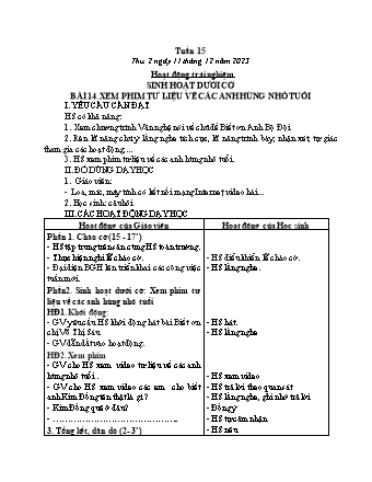 Kế hoạch bài dạy các môn Lớp 2 - Tuần 15 (Thứ 2, 3, 4) - Năm học 2023-2024 - Đinh Thị Mai
