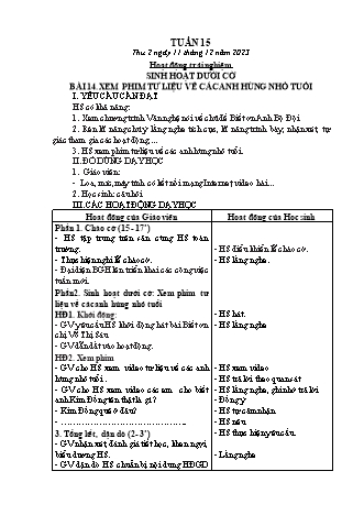 Kế hoạch bài dạy các môn Lớp 2 - Tuần 15 (Thứ 2, 3, 4) - Năm học 2023-2024 - Trần Thị Việt Hà