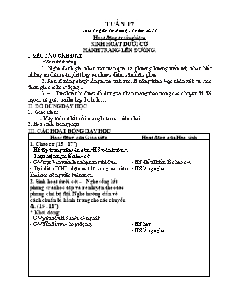 Kế hoạch bài dạy các môn Lớp 2 - Tuần 17 (Thứ 2, 3, 4) - Năm học 2022-2023 - Trần Thị Khánh Huyền