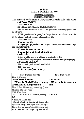 Kế hoạch bài dạy các môn Lớp 2 - Tuần 17 (Thứ 2, 3, 4) - Năm học 2023-2024 - Trần Thị Việt Hà