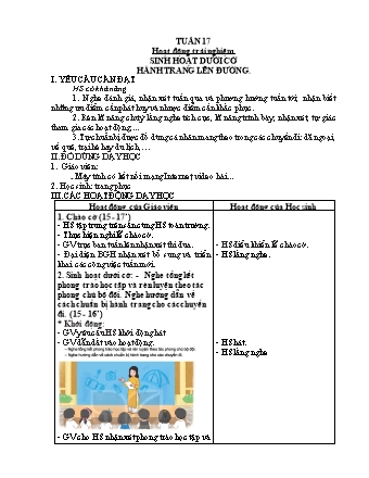Kế hoạch bài dạy các môn Lớp 2 - Tuần 17 (Thứ 2, 3, 4) - Năm học 2022-2023 - Đinh Thị Thanh Hà