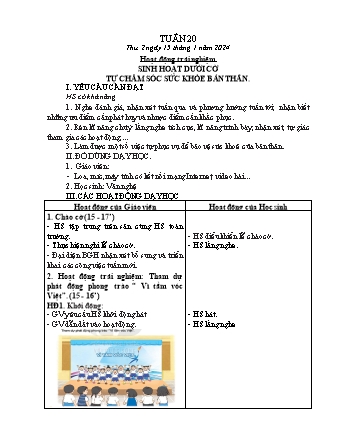 Kế hoạch bài dạy các môn Lớp 2 - Tuần 20 (Thứ 2, 3, 4) - Năm học 2023-2024 - Đinh Thị Mai