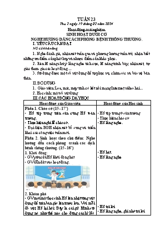 Kế hoạch bài dạy các môn Lớp 2 - Tuần 23 (Thứ 2, 3, 4) - Năm học 2023-2024 - Trần Thị Việt Hà