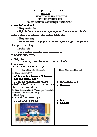 Kế hoạch bài dạy các môn Lớp 2 - Tuần 25 (Thứ 2, 3, 4) - Năm học 2022-2023 - Lê Thị Minh Hưng
