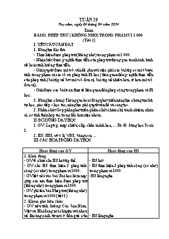 Kế hoạch bài dạy các môn Lớp 2 - Tuần 29 (Thứ 5, 6) - Năm học 2023-2024 - Lê Thị Huyền N