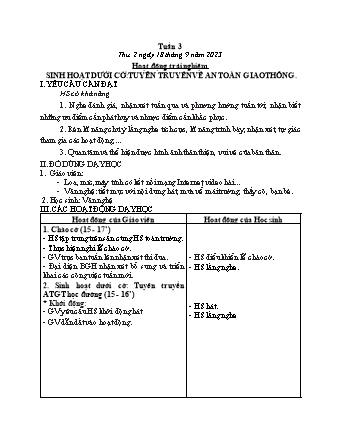 Kế hoạch bài dạy các môn Lớp 2 - Tuần 3 (Thứ 2, 3, 4) - Năm học 2023-2024 - Đinh Thị Mai