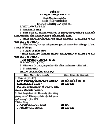 Kế hoạch bài dạy các môn Lớp 2 - Tuần 30 (Thứ 2, 3, 4) - Năm học 2023-2024 - Lê Thị Huyền Nữ
