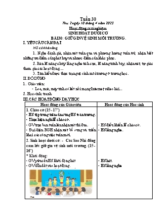 Kế hoạch bài dạy các môn Lớp 2 - Tuần 30 (Thứ 2, 3, 4) - Năm học 2022-2023 - Trần Thị Khánh Huyền