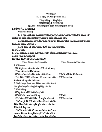 Kế hoạch bài dạy các môn Lớp 2 - Tuần 32 (Thứ 2, 3, 4) - Năm học 2022-2023 - Lê Thị Minh Hưng