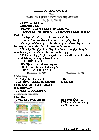 Kế hoạch bài dạy các môn Lớp 2 - Tuần 32 (Thứ 5, 6) - Năm học 2023-2024 - Trần Thị Việt Hà