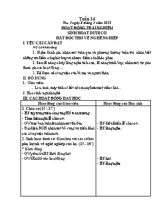 Kế hoạch bài dạy các môn Lớp 2 - Tuần 34 (Thứ 2, 3, 4) - Năm học 2022-2023 - Trần Thị Khánh Huyền