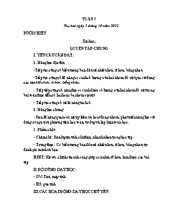 Kế hoạch bài dạy các môn Lớp 2 - Tuần 5 - Năm học 2023-2024 - Phan Trà Giang