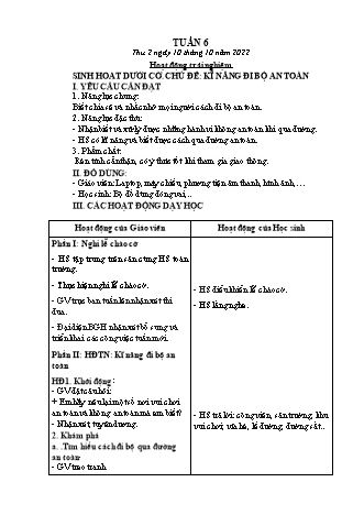 Kế hoạch bài dạy các môn Lớp 2 - Tuần 6 - Năm học 2023-2024 - Trần Thị Việt Hà