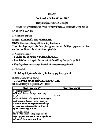 Kế hoạch bài dạy các môn Lớp 2 - Tuần 7 (Thứ 2, 3, 4) - Năm học 2022-2023 - Trần Thị Khánh Huyền