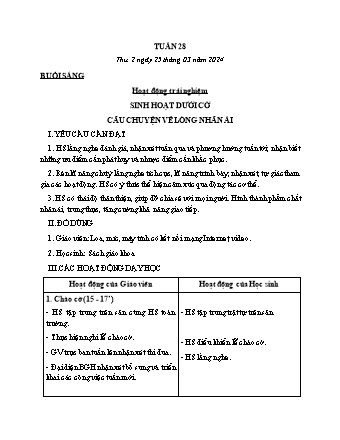 Kế hoạch bài dạy các môn Lớp 3 - Tuần 28 - Năm học 2023-2024 - Phan Trà Giang