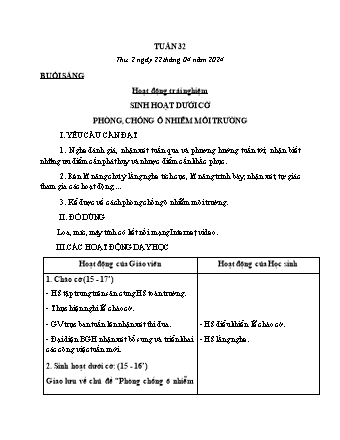Kế hoạch bài dạy các môn Lớp 3 - Tuần 32 - Năm học 2023-2024 - Phan Trà Giang