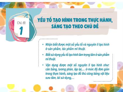 Bài giảng Mĩ thuật 2 (Kết nối tri thức) - Chủ đề 1 - Bài: Yếu tố hình trong thực hành, sáng tạo theo chủ đề - Trường Tiểu học Trường Thọ