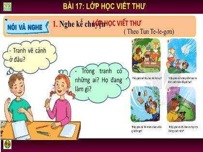 Bài giảng Tiếng Việt 2 (Kết nối tri thức) - Bài: Lớp học viết thư - Trường Tiểu học Đại Bản 2