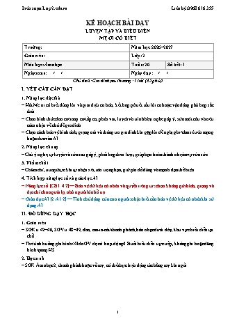 Giáo án Âm nhạc lớp 2 năm học 2026-2027 - Tuần 26 - Luyện tập và biểu diễn mẹ ơi có biết (Tích hợp năng lực số và AI)