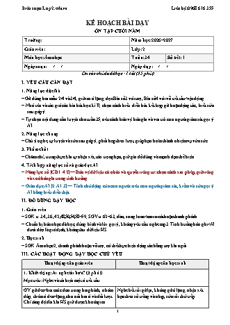 Giáo án Âm nhạc lớp 2 năm học 2026-2027 - Tuần 34 - Ôn tập cuối năm (Tích hợp năng lực số và AI)