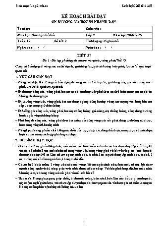Giáo án GDTC lớp 2 năm học 2026-2027 - Tuần 19 (Tích hợp năng lực số và AI)