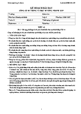 Giáo án GDTC lớp 2 năm học 2026-2027 - Tuần 21 (Tích hợp năng lực số và AI)