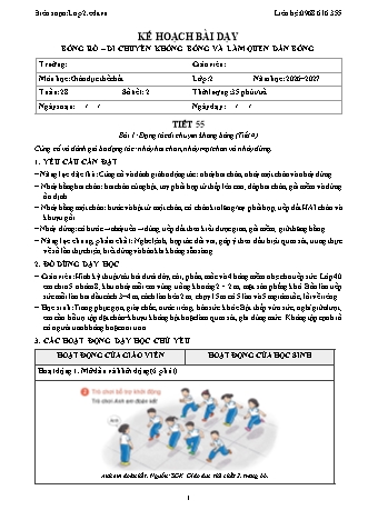 Giáo án GDTC lớp 2 năm học 2026-2027 - Tuần 28 (Tích hợp năng lực số và AI)