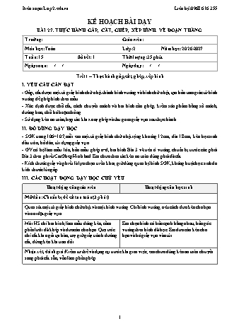 Giáo án Toán lớp 2 năm học 2026-2027 - Tuần 15 (Tích hợp năng lực số và AI)