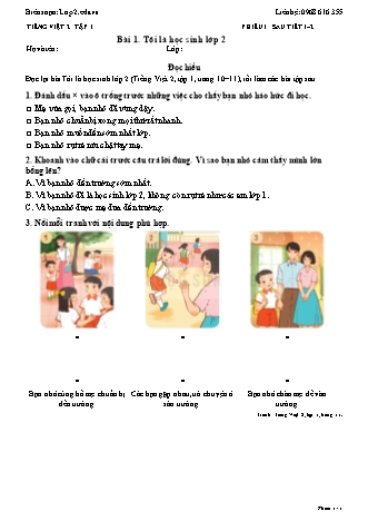 Phiếu bài tập Tiếng Việt lớp 2 hằng ngày sách Kết nối tri thức - Trọn bộ cả năm học 2026-2027